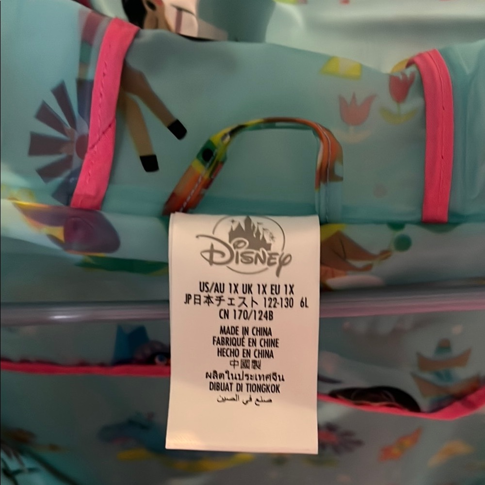 Disney Light Blue Character Pattern Raincoat - Picture 5 of 5